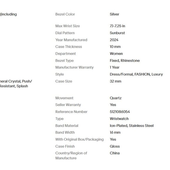 Casiru Ladies Rhinestone Bezel w/Pink Shell Dial Quartz Watch Stainless Bracelet - Picture 11 of 11